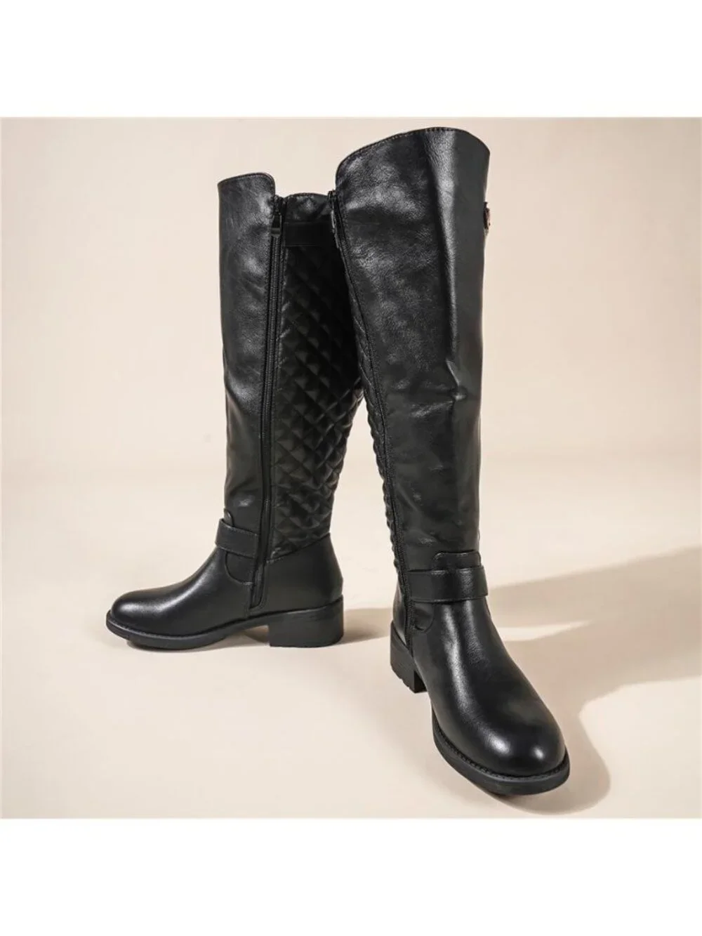 NWT Women's Knee High Boots Riding Boots With Side Zipper With